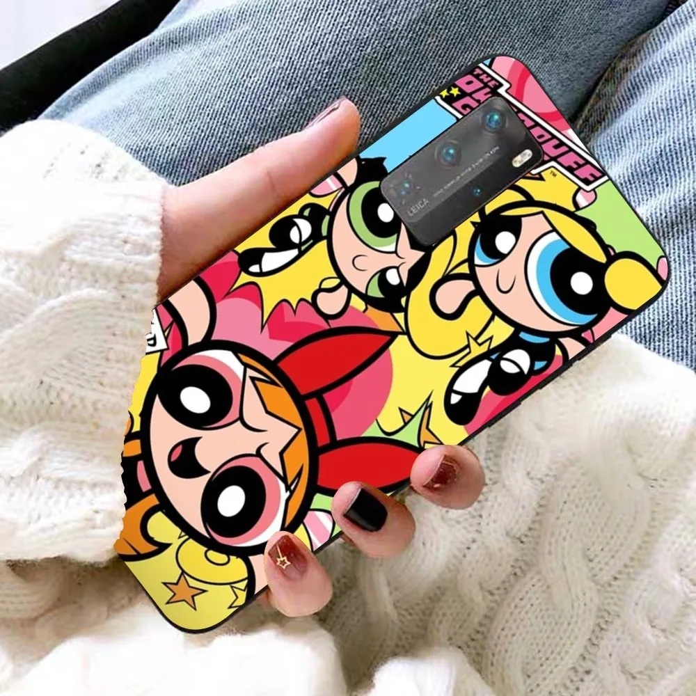 Cartoon P-Powerpuffs G-Meisjes Telefoonhoesje Voor Huawei P 8 9 10 20 30 40 50 Pro Lite Psmart Honor 10 Lite 70 Mate 20Lite