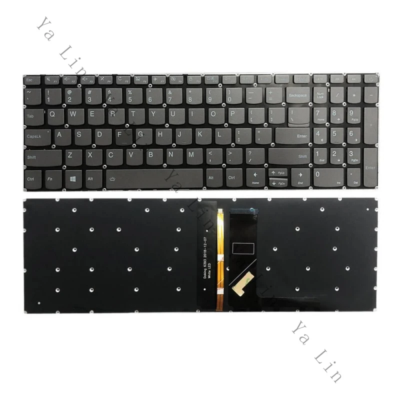 Teclado retroiluminado SS + nuevo diseño estadounidense para Lenovo IdeaPad L340-15 L340-15API L340-15IWL L340-15IRH, repuesto para portátil