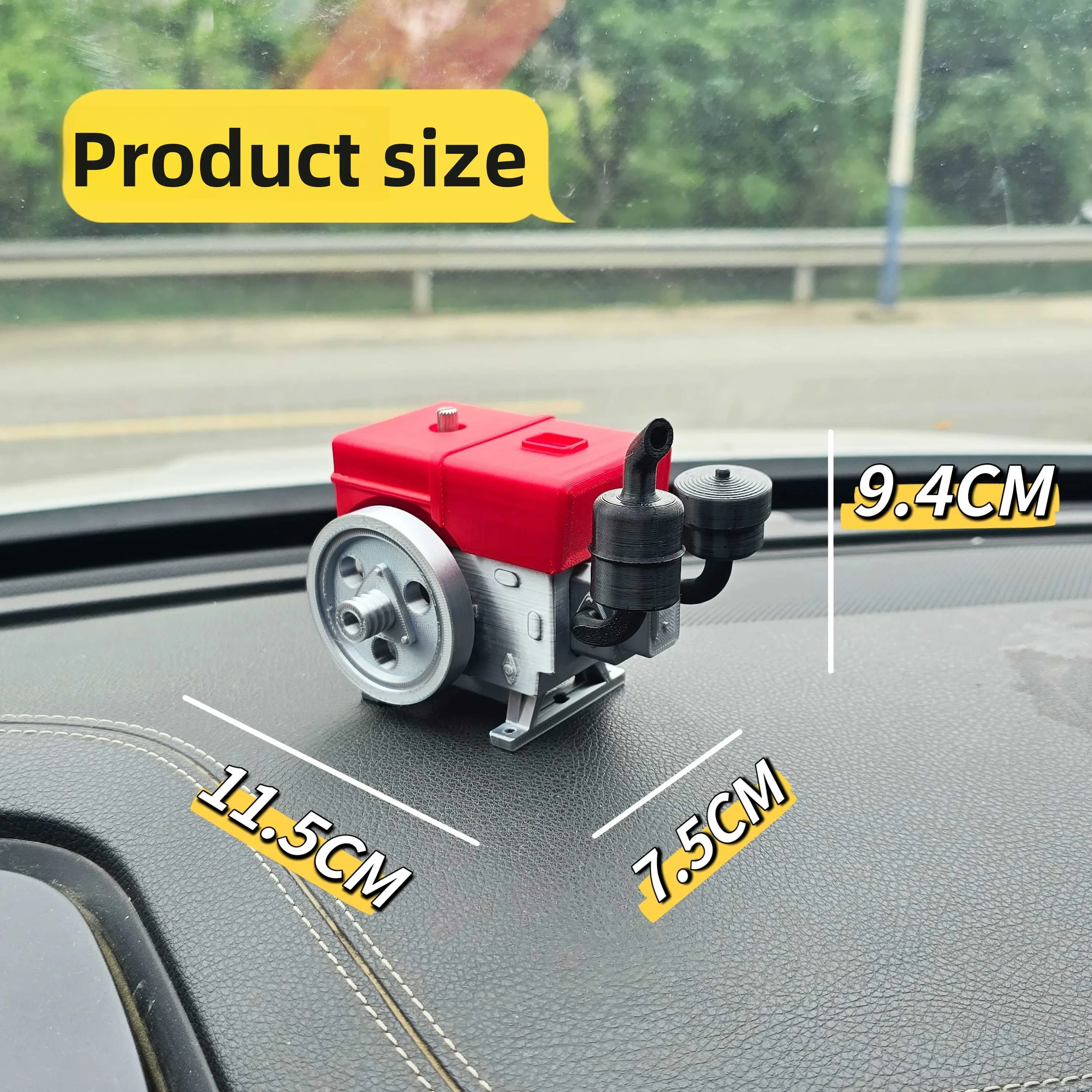 NF Simulated Single-cylinder Diesel Engine Model for 1/10 RC Crawler Car TRX4 Defender AXIAL Electric Startable Plastic Toy Mini