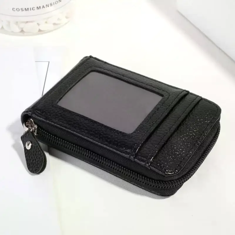 Organ Card Bag Large Storage Portable Zipper Business Card Holder Vertical Handheld Bag for Cards Receipts Tickets Daily Use