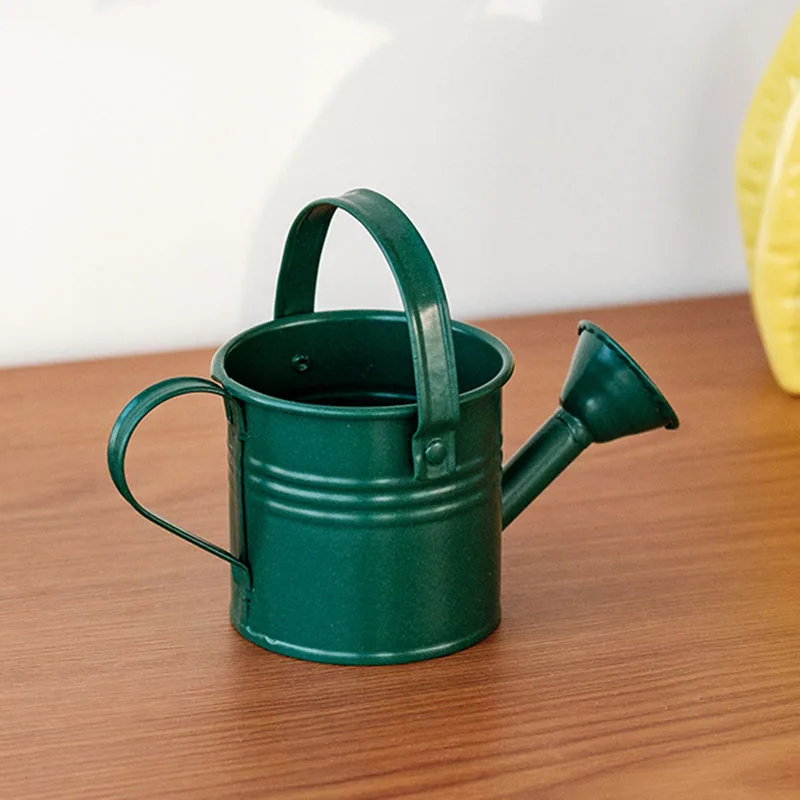 Mini Colorful Metal Watering Can Candy Color Iron Sprinkling Pot Small Garden Water Can Kids Play Toy Home Plant Decor New