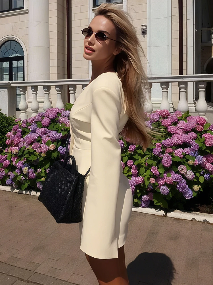 

Sisterlinda офисный стиль комплект из 3 предметов женский сетчатый длинный шарф + однобортное длинное пальто с v-образным вырезом + юбка модный элегантный костюм для поездок на работу