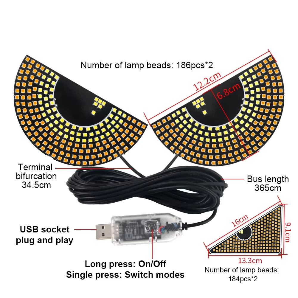 

2Pcs Car LED Headlight w/ Devil Eyes Design and Mini Projector for Modern Automotive Styling