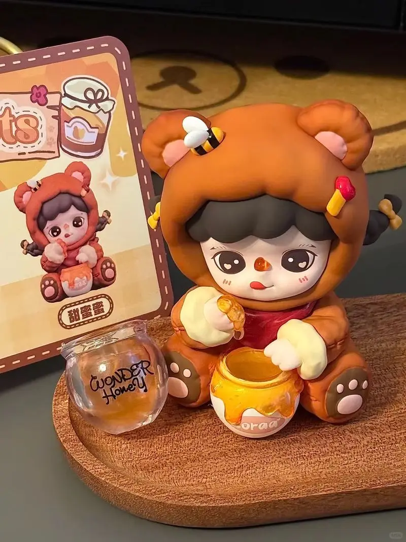 Genuíno tnt bebê zreas fofura é justiça série caixa cega kawaii estatuetas colecionáveis ornamento de mesa brinquedo presente