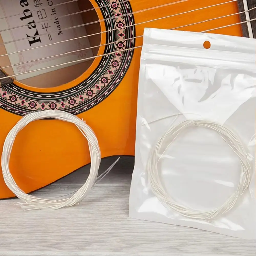 6Pcs New Classical Guitar Strings Universal Acoustic String Set Transparent Guitar Accessories for Music Education Use