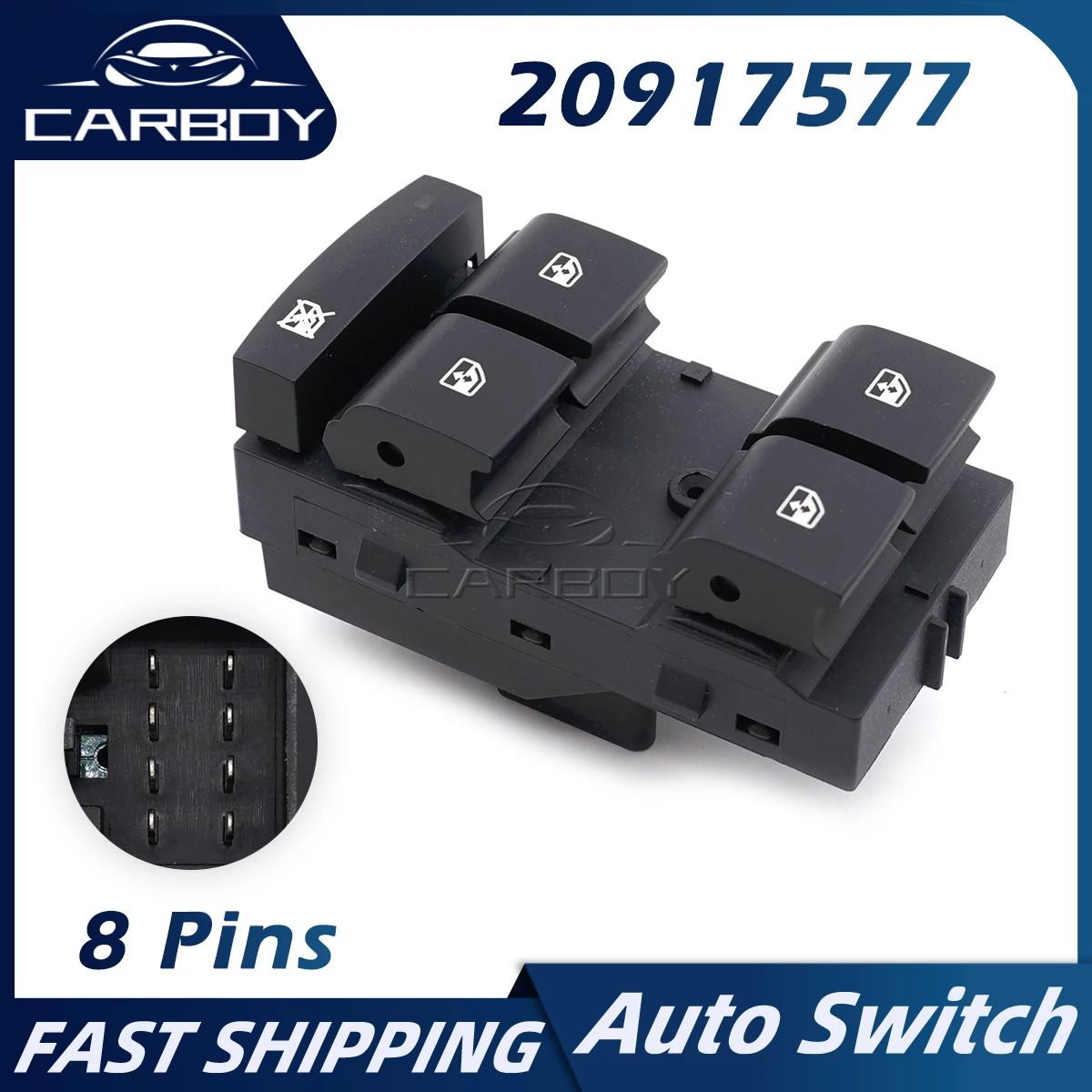 

20917577 Car Power Window Lifter Switch Door Window Glass Lock Button For Chevrolet Cruze Malibu Buick GL8 Driver Side