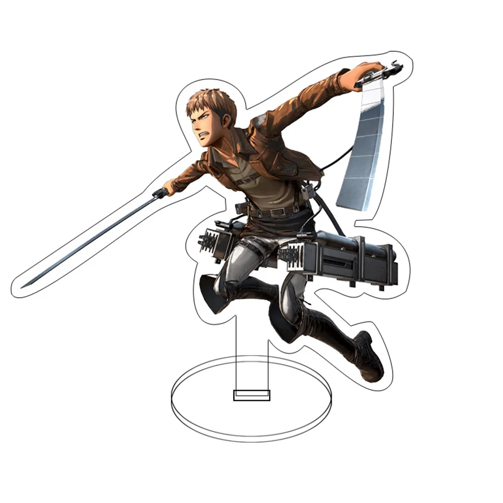 Charm Anime Fans Gifts HD Figure Attack on Titan Alan Yeager Hanji Zoe Acrylic Stand Model Desktop Decoration Series 15cm view 5