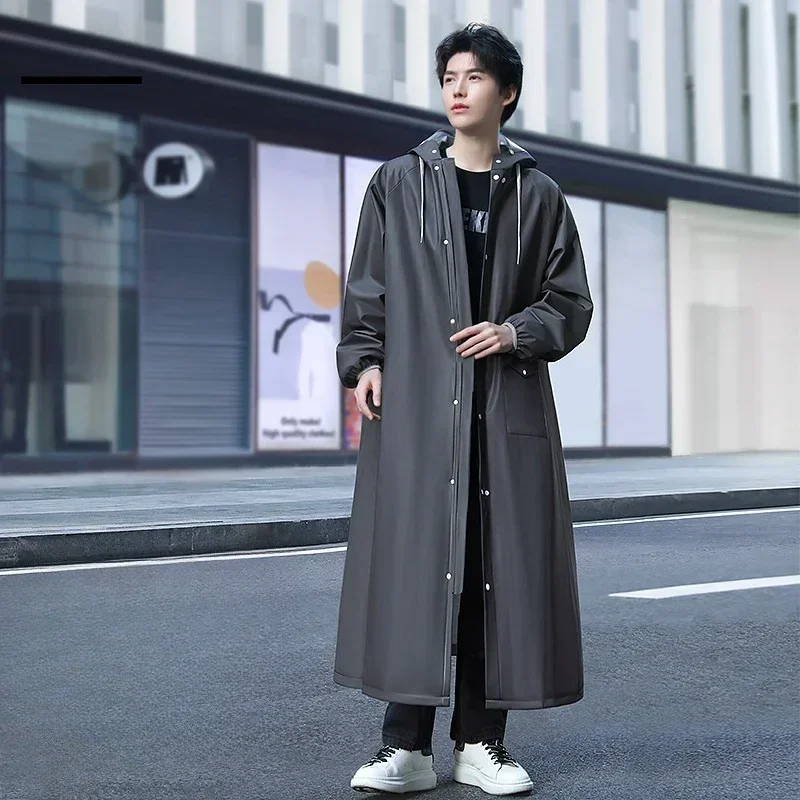 

1 PCS New EVA Men's Raincoat Long All Road Bicycle Single Body Waterproof Raincoat Extended Fashion Raincoat