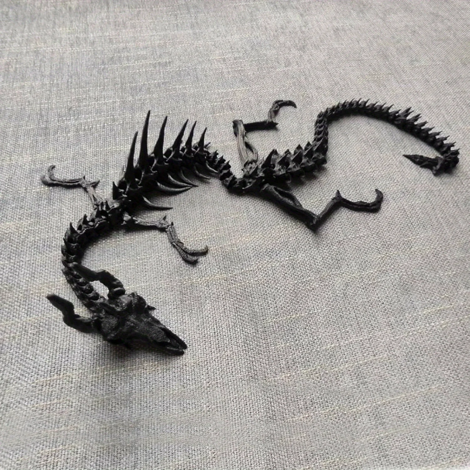 3D Printed Skeleton Dragon, 18in Dragon Inside Fidget For Adults, 3D Printed Articulated Dragon, Posable Flexible Crystal Dragon