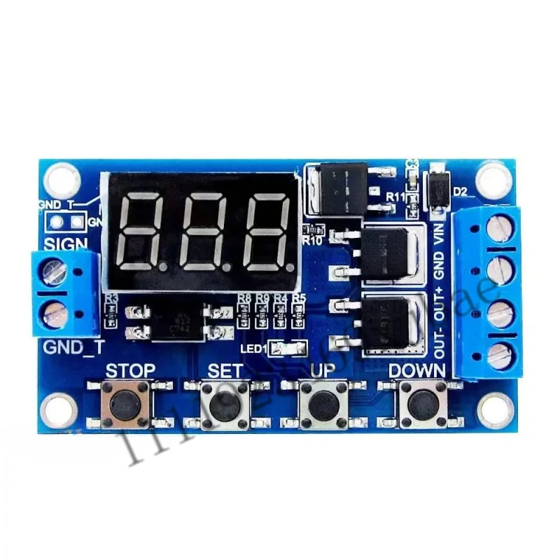 5pcs DC 12V 24V Dual MOS LED Digital Time Delay Relay Trigger Cycle Timer Delay Switch Circuit Board Timing Control Module DIY