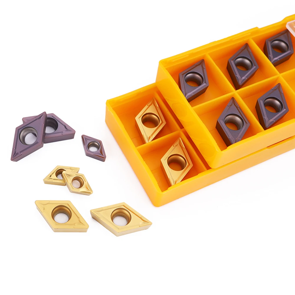 Токарные инструменты, твердосплавные втулки DCMT070204 DCMT070208 DCMT11T304 DCMT11T308 US735 VP15TF UE6020, 10 шт.