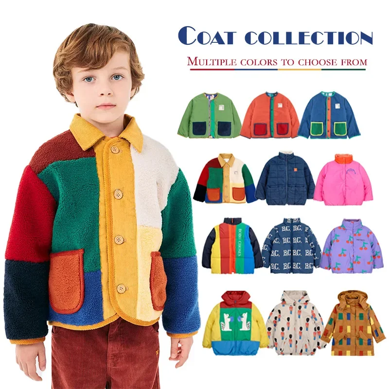 

2024 AW Kids Reversible Jacket - Color Block Multifunctional Hooded Cotton Coat for Boys & Girls - Affordable Children's Jacket