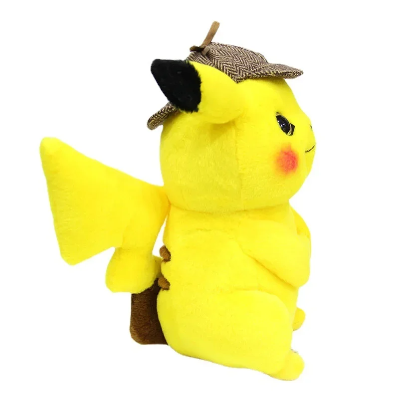 28CM Pokemon peluche Detective Pikachu peluche bambole carine film Anime farcito cartone animato Kawaii pokragon ragazza giocattolo di compleanno regalo