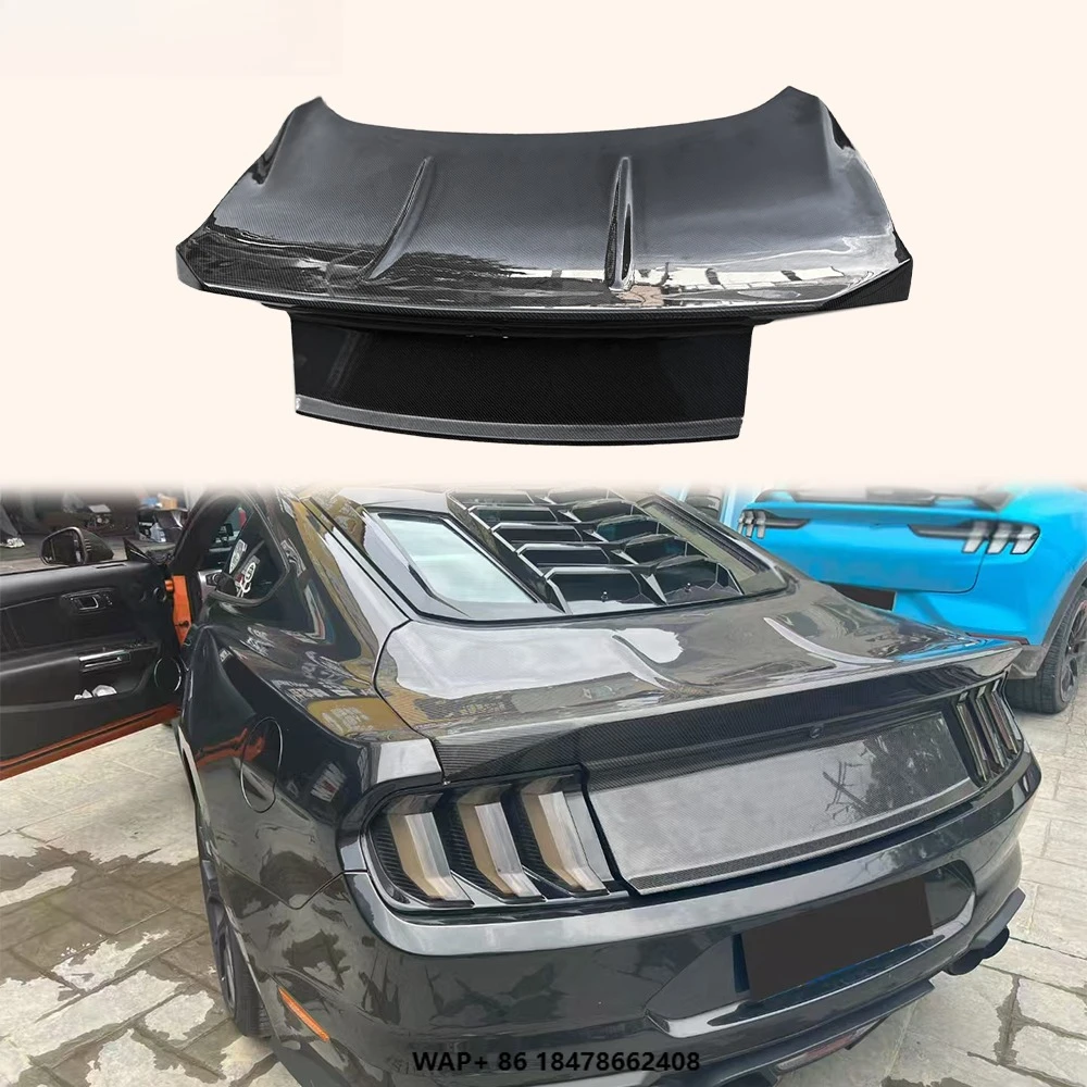 

For Ford Mustang 2015-23 2Dr Carbon Fiber DT2 Style Rear Bumper Trunk Boot Lid