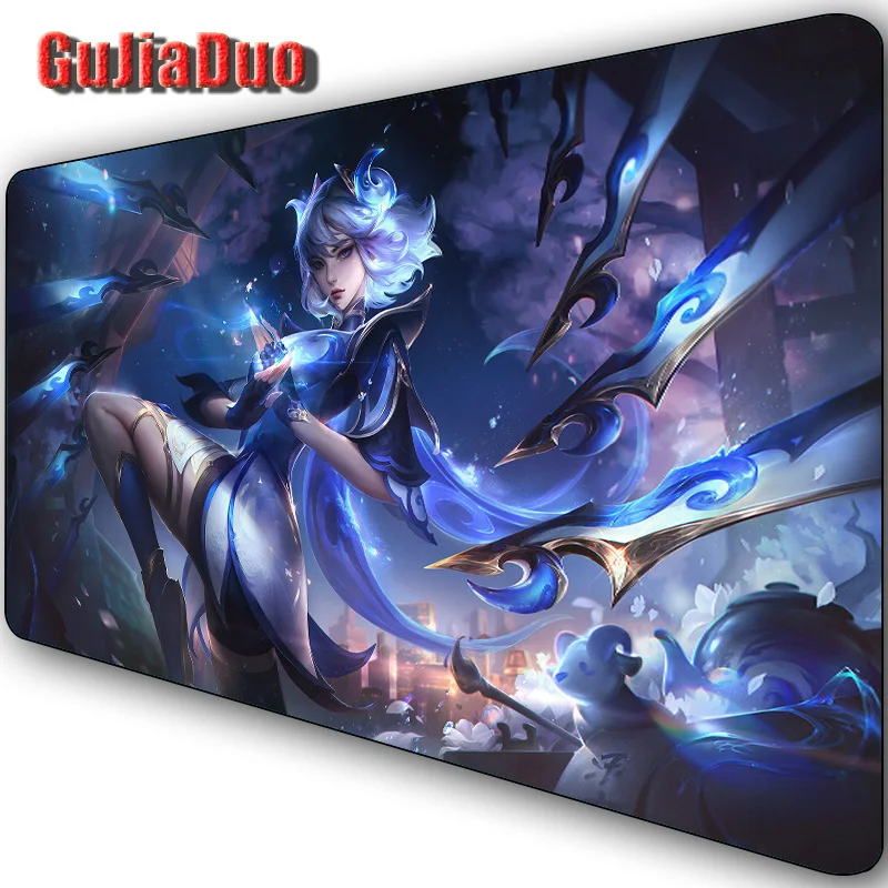 

League of Legends Irelia Gamer 40x90 Extra Large Anime Mouse Pad Computer Keyboard Table Desk Mat Gaming Room Accessories Kawaii