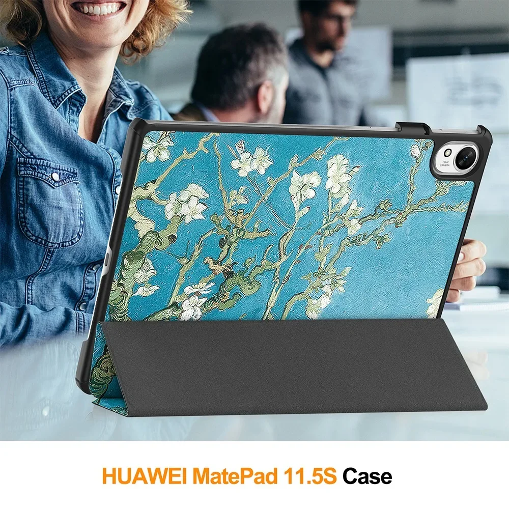 Für huawei matepad 11,5 s fall 11,5 dreifach klappbare magnetische ständer abdeckung für funda huawei matepad 11,5 s s abdeckung auto wake sleep