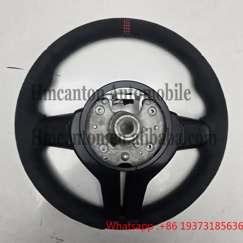 For Practical Hot Sale Suede Red CS Top Stripe Steering Wheel for BMW 3 Series 5 Series F10~F30 F90 F01 F02 Car Steering Wheel