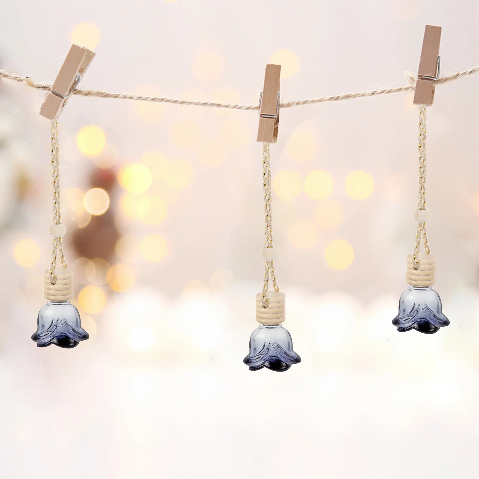 

10pcs Car Hanging Perfume Bottle Glass Decoration Aromatherapy Diffuser Colorful Fragrance Essential Oils Air Freshener Car