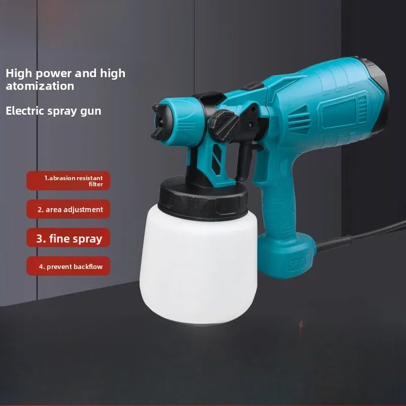 Znajdź fabrycznie nowy, elektryczny pistolet do malowania, jednoczęściowy, z homologacją, przenośny, z odłączanym, wysokonapięciowym, wtykowym pistoletem natryskowym.