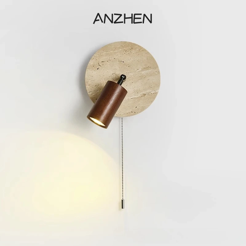 

Yellow Stone Bedroom Wall Light Reading Spotlight Decorative Living Room Sofa Background Wall Lamp with Switch