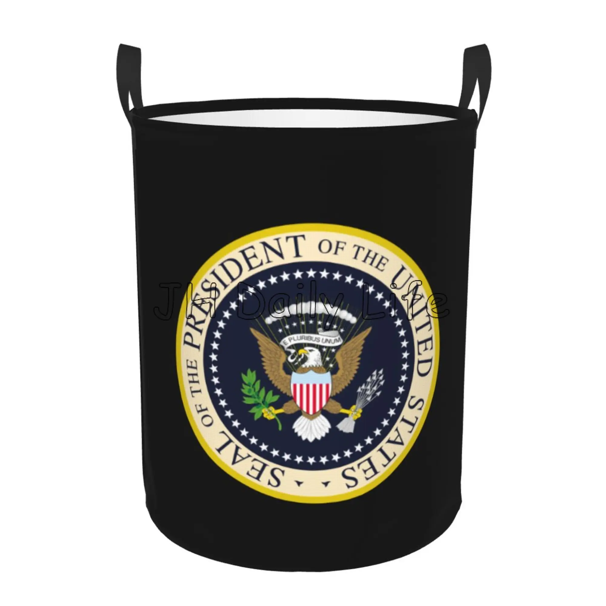 Seal of The President of The United States Logo Print Laundry Basket Large Foldable Storage Basket Clothes Toys Bin Organizer