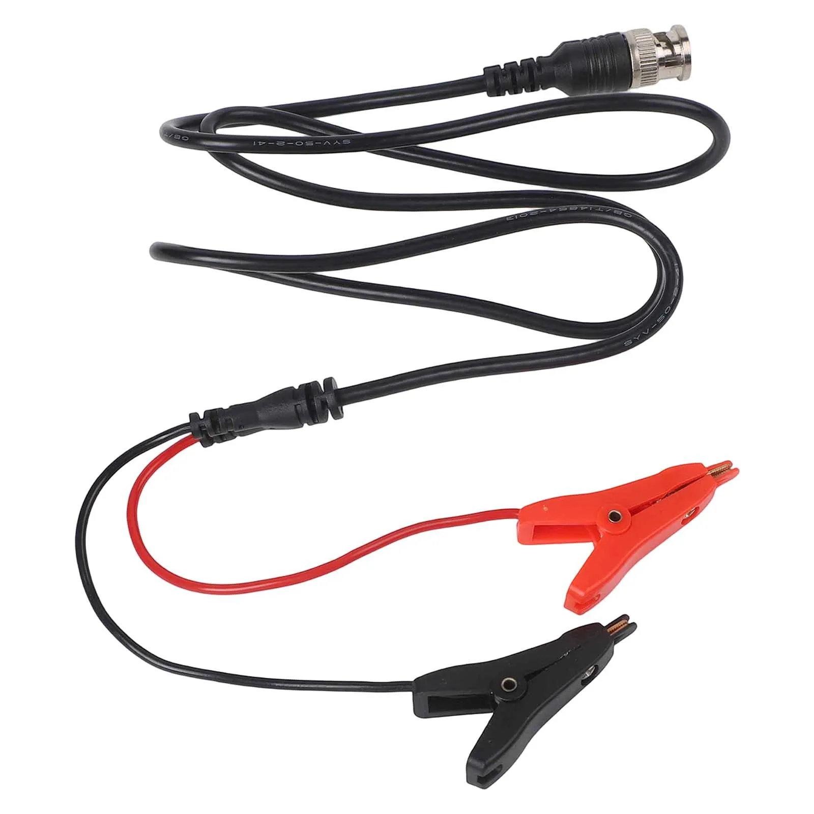 Kelvin Clip Test Cable with Brass Nickel Plated BNC Male Connector and Insulated for coaxial Wire for Oscilloscope Applications
