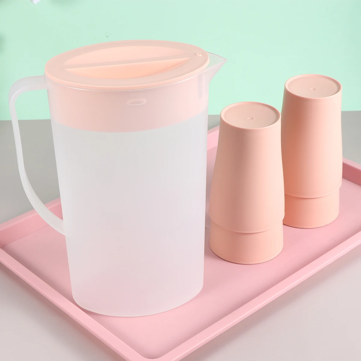 

Plastic Water Set Hot Water Pitcher With Scale Cold Kettle Scale Juice Pot Containers Lightweight Kitchen Bar Use