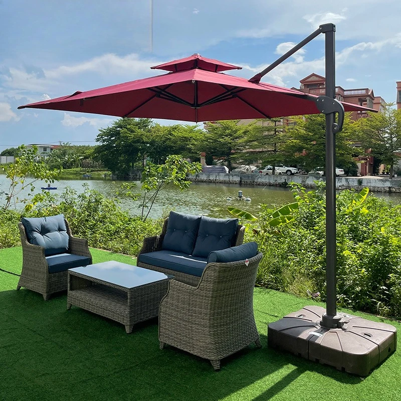 

Outdoor rattan sofa outdoor bar hotel creative retro rattan art casual waterproof sunscreen