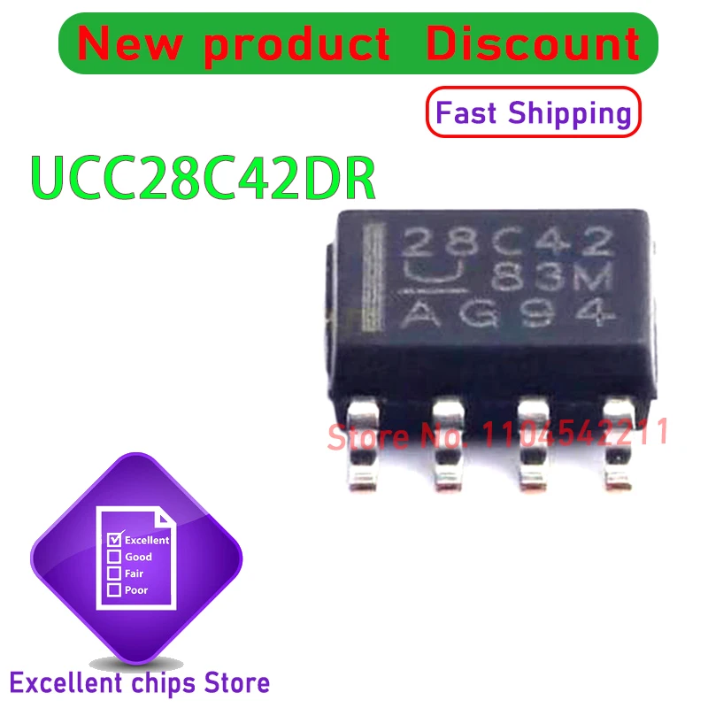5 ~ 100 قطعة 100% جديد وأصلي UCC28C42DR UCC28C42D UCC28C42 :28C42 SOP8