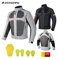 Chaqueta universal para motocicleta, equipo de protección reflectante de malla para todas las estaciones con diseño transpirable para hombres y mujeres