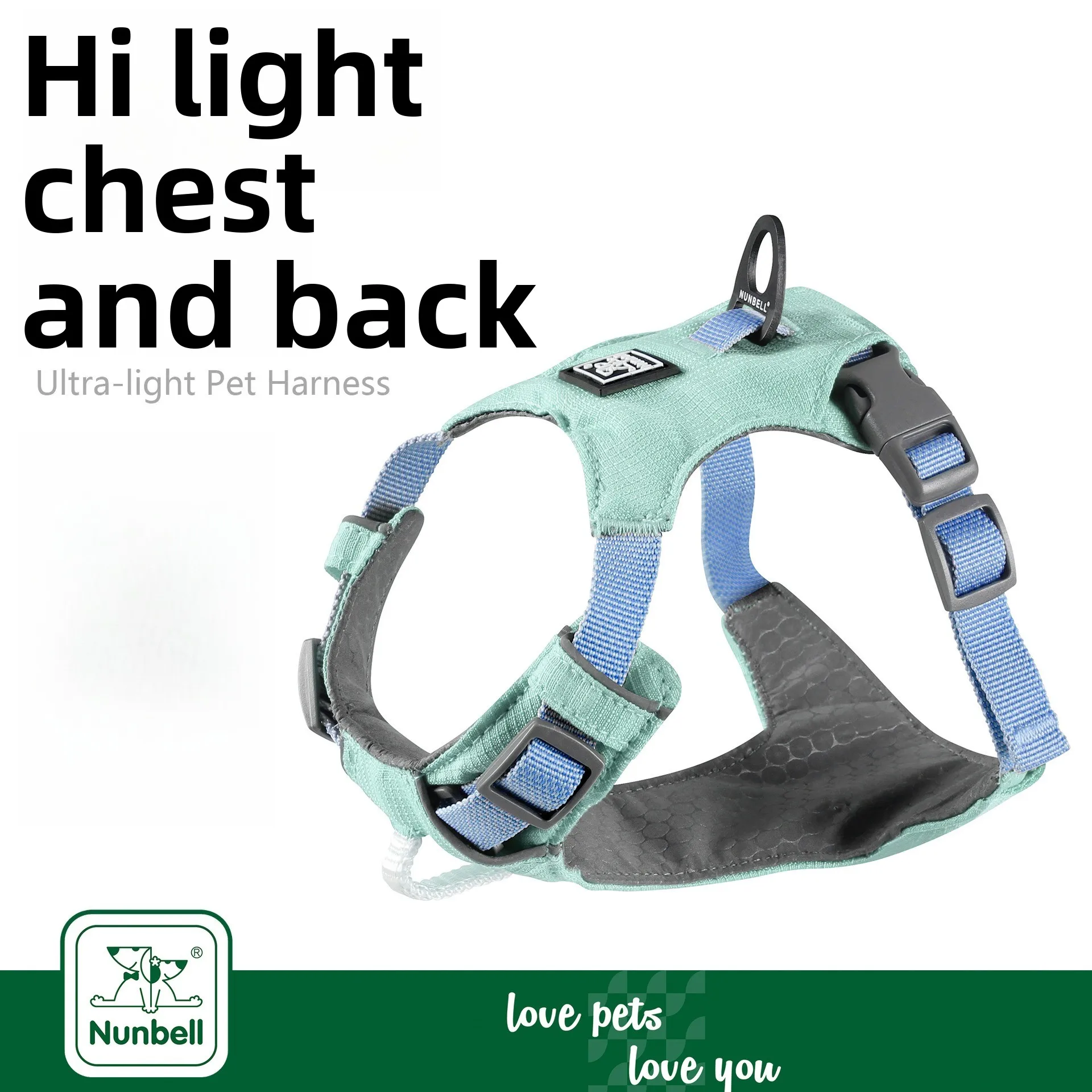Lightweight pet chest back leash set dog vest type leash large, medium and small dog riot walking dog leash