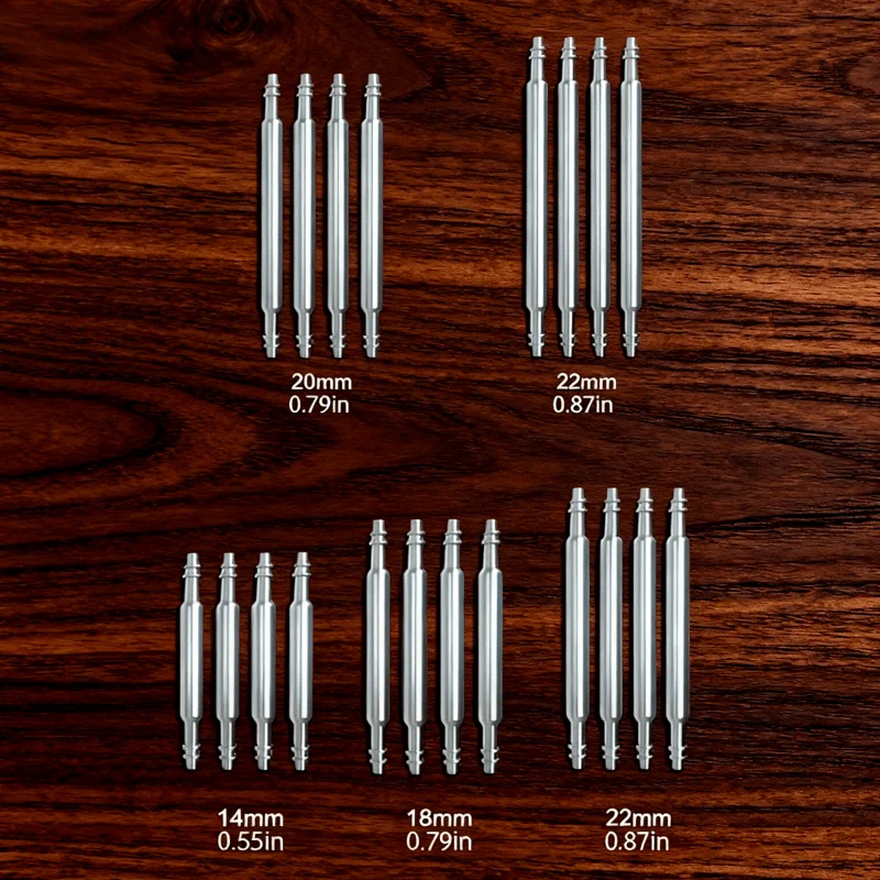 20pcs Spring Bar Link Pins Spring Bars Tool Fit 14mm-22mm Watch Strap Accessorie Parts