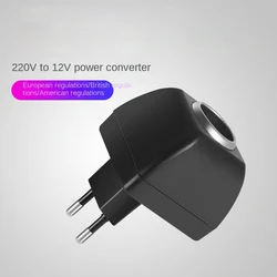AC Adapter with Car Socket Auto Charger EU Plug 220V AC To 12V DC for Car Electronic Devices Auto Accessories Home Use