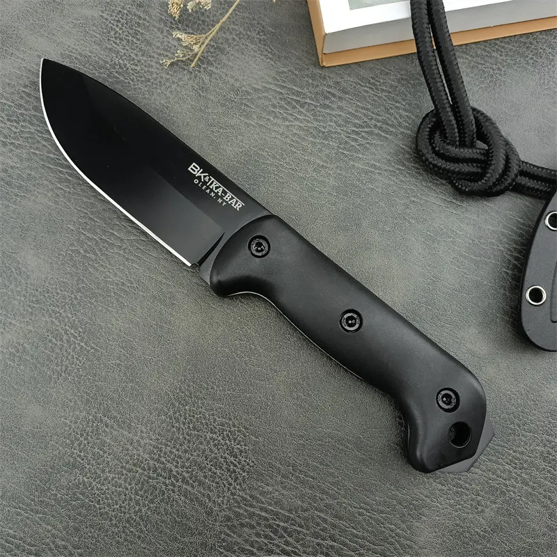 bk2 straight knife nylon brazed handle 8Cr13Mov Handle outdoor camping Survival rescue tactical hunting multi-purpose EDC