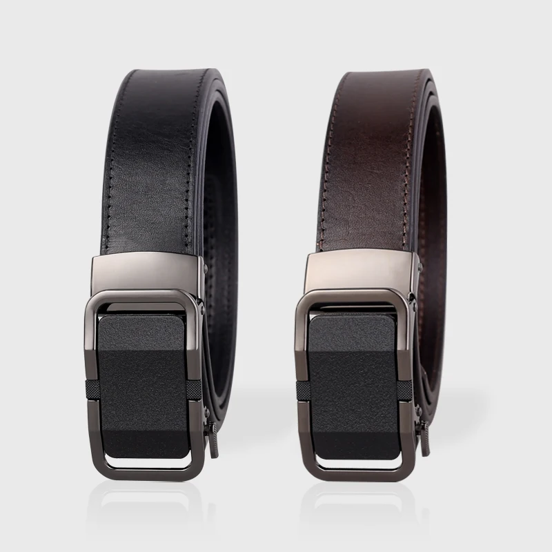 

Men's Business Genuine Leather Automatic Buckle High-End Belt