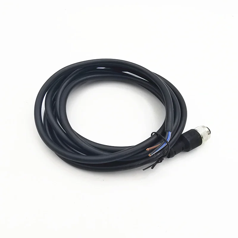 5PCS M12 4pin 5pin 8 pin  straight  Angle plug sensor connector female male linker with 2 meter cable
