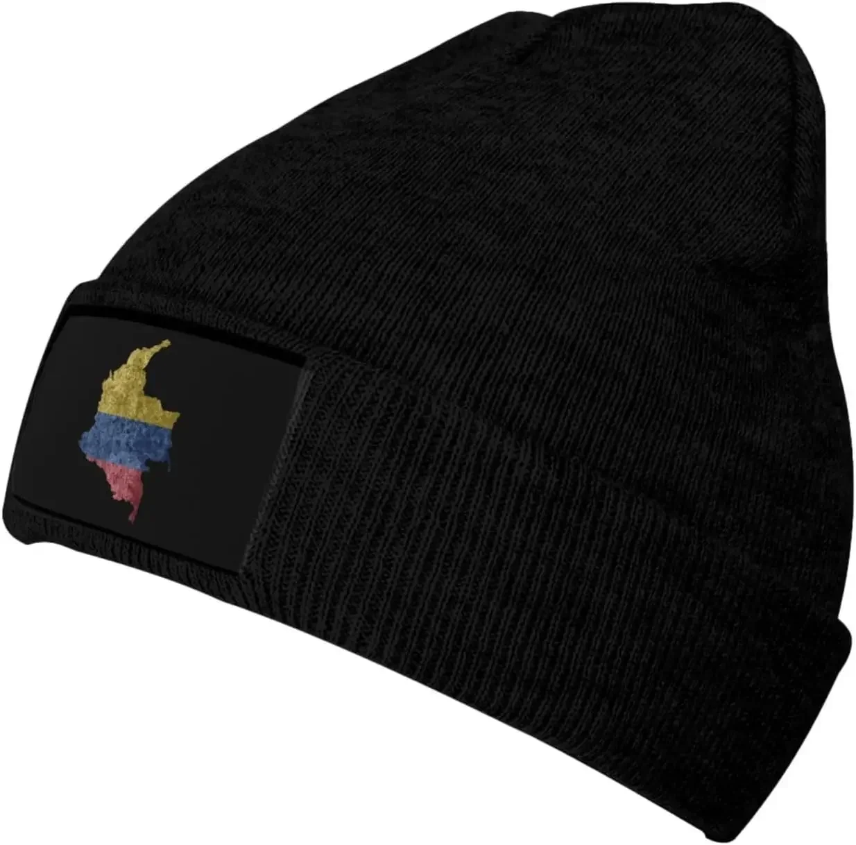 Colombia - Colombian Flag Beanie Hat for Women Men Winter Hat Cuffed Knit Skull Cap Warm Ski Hats