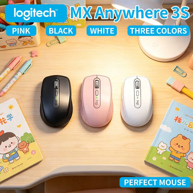 High-Performance Logitech MX Anywhere 3S - 8000 DPI Darkfield, Hyper-Scroll, Silent Buttons, Business Trip & Office Essential