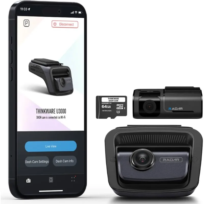 Front dashcam, 2K rear camera, STARVIS 2 sensor night vision, car camera