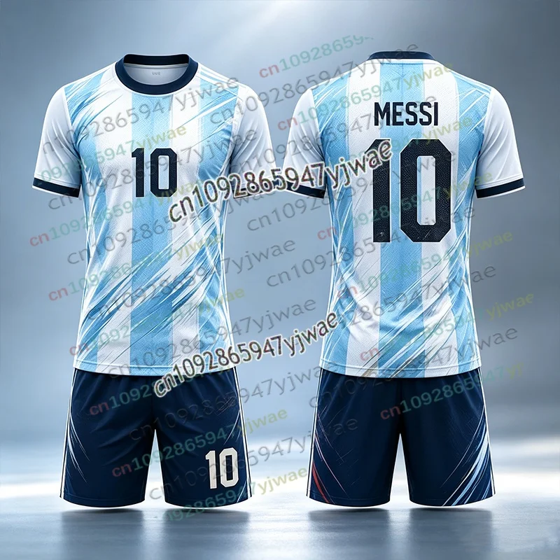 2026 Spezielles Messi 10 Fußball-Trikot-Set mit T-Shirt und Shorts für Damen und Herren, Harajuku Argentinien Fan-Shirt und Shorts, Sommer-Kinder-2-Teiliges-Set – Detail 6