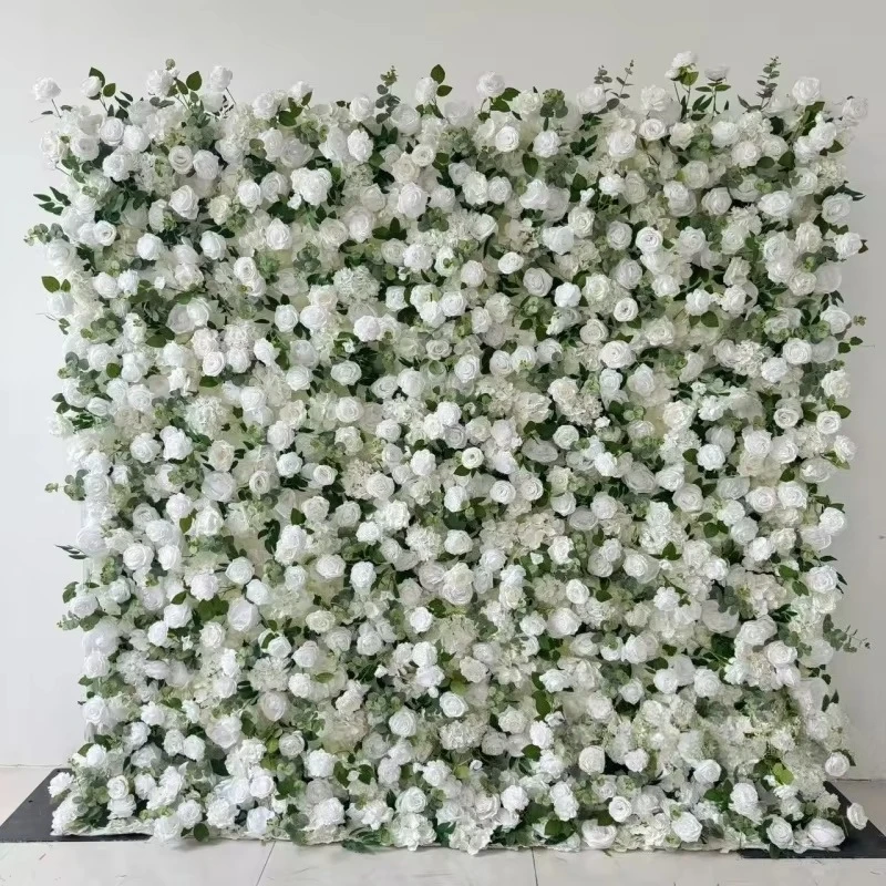 White baby scent and rose hydrangea background wall decoration for party and wedding occasions