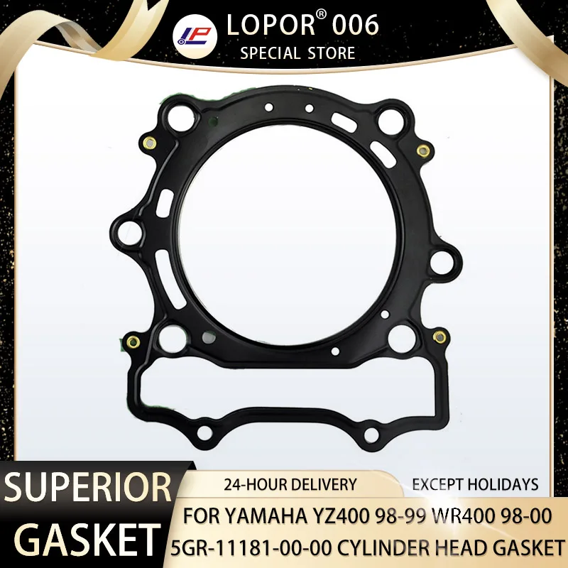 

LOPOR Motorcycle Engine Cylinder Head Gasket For YAMAHA YZ400 98-99 WR400 98-20 YZ WR 400 5GR-11181-00-00