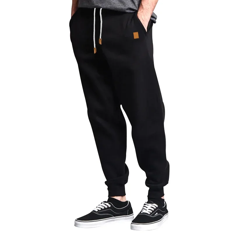 2024 New European and American Men's Winter Fleece Training Sports Pants Leggings Men's Sports Fitness Pants Sweatpants