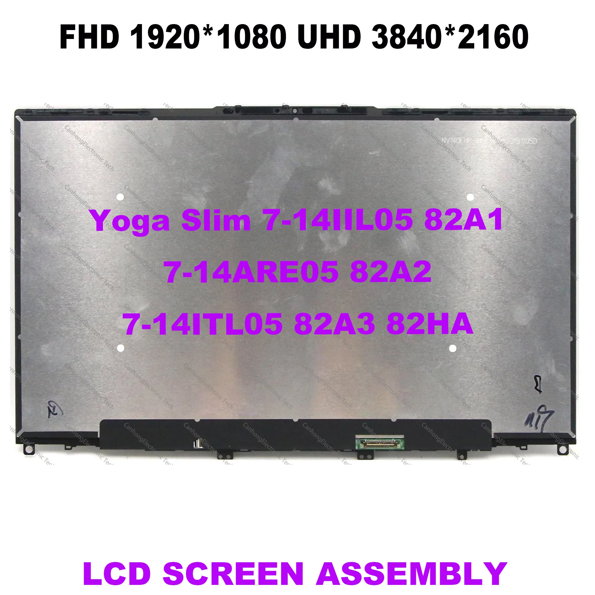 Imagem -02 - para Lenovo Yoga Magro 714iil05 82a1 7-14are05 82a2 7-14itl05 82a3 82ha Monitores Lcd Montagem de Substituição da Tela 5d10s39645 14