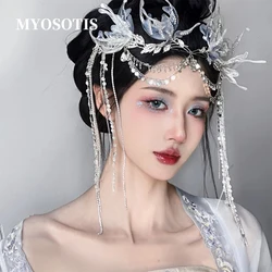 New Mermaid Headdress Brides Super Fairy Mermaid Exotic Hair Crown Hanfu Ancient Style Hairband Jewelries