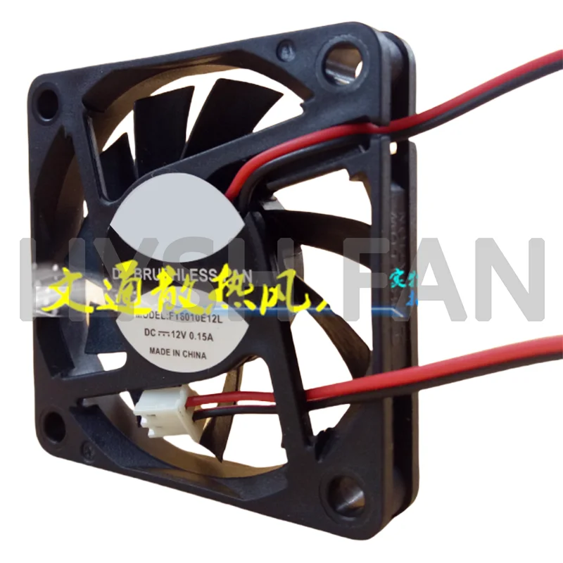 Ventilador do chassi do computador, 2 ou 3 fios, FT6010E12L, 6cm, 6010, DC 12V, 0.15A