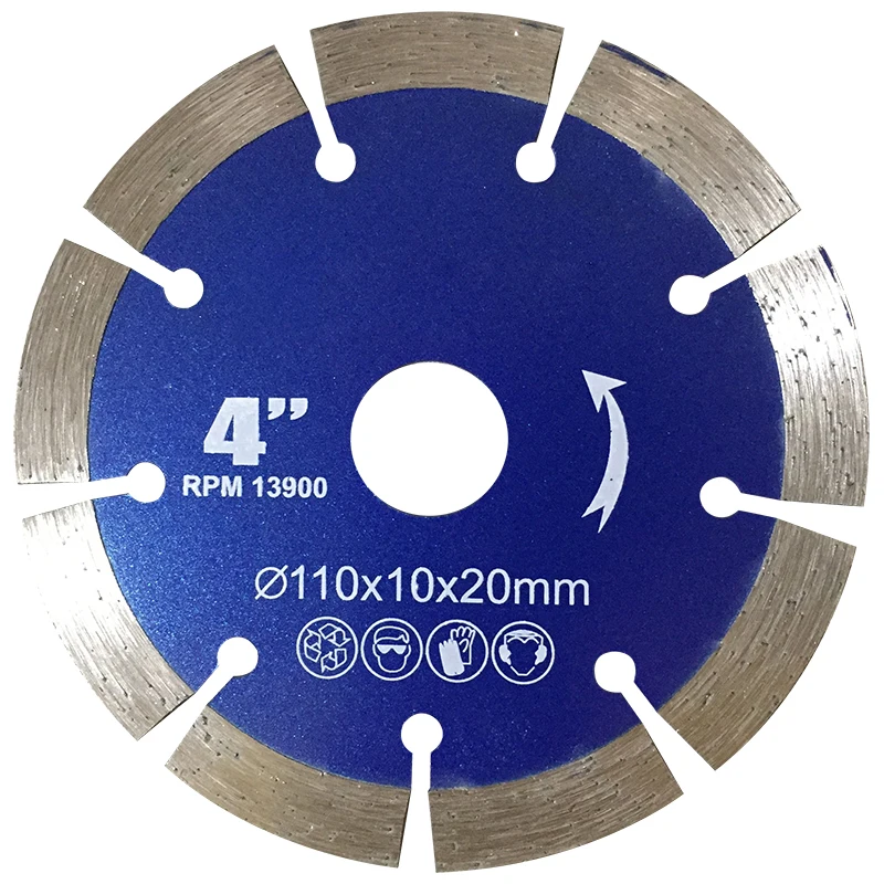 110x7x22.23mm koude pers segment diamant zaagblad voor bakstenen, graniet, marmer en beton.