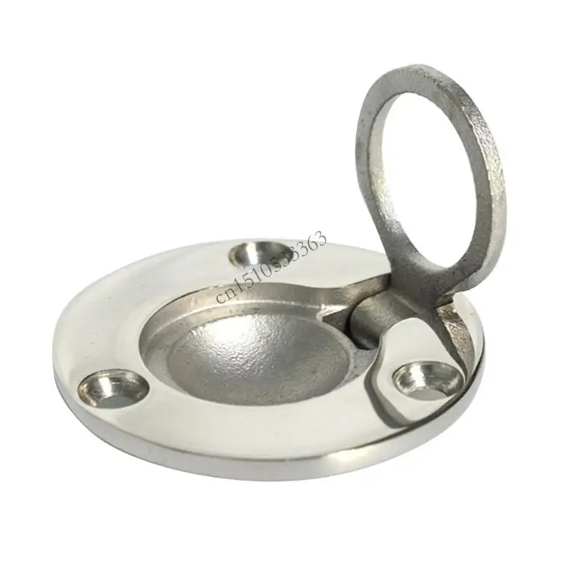 

090E 316 Stainless Door Knobs Handles Pull Ring Marine Boat Deck Flush Pull Lift Recessed Furniture Cabinet Pull Handle