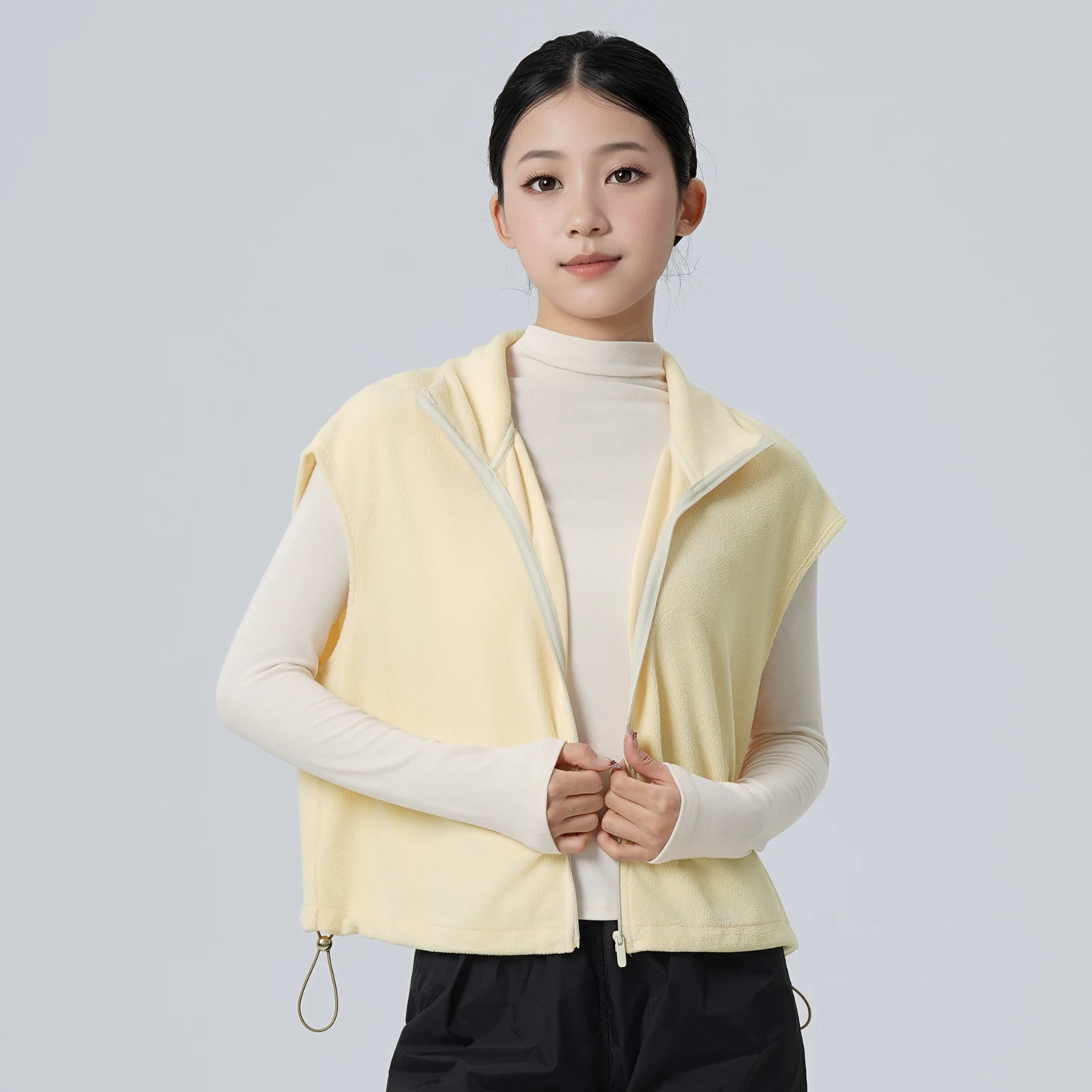 Gilet de danse chaud pour femmes, haut d'entraînement de Ballet doublé polaire pour femmes adultes, vêtements de danse d'automne et d'hiver, manteau à col roulé décontracté
