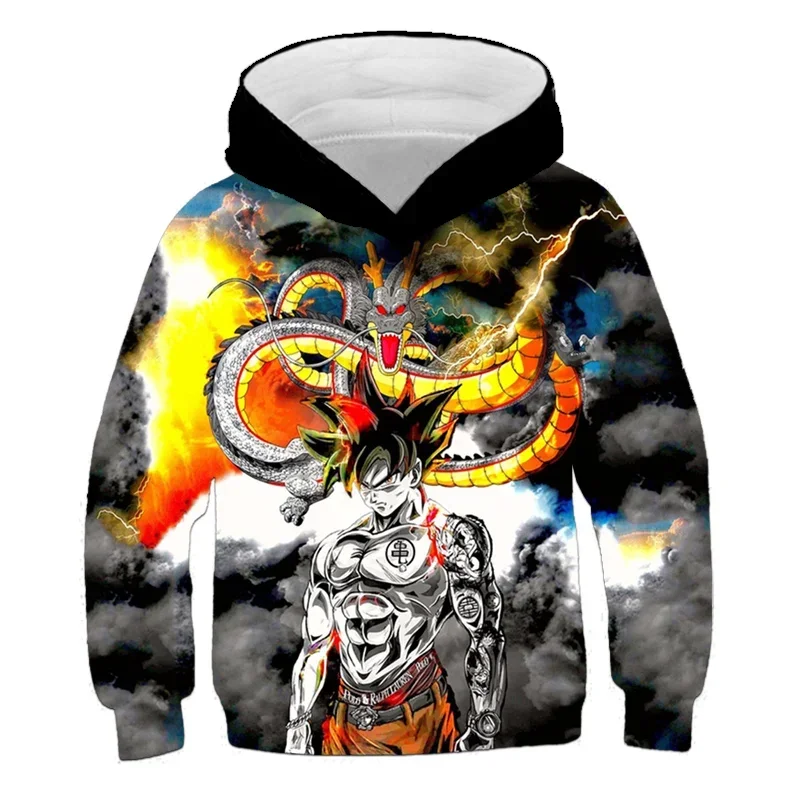 3D Printing Fashion Dragon Ball Z Hoodie for Kids Boys and Girls Sweatshirt Loose Long Sleeve Spring Autumn Goku Veget Pullover